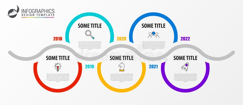 Modello di progettazione di Infographic Concetto creativo con 5 punti illustrazione vettoriale