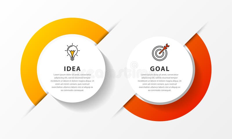 Modello di progettazione di Infographic Concetto di cronologia con 2 punti royalty illustrazione gratis