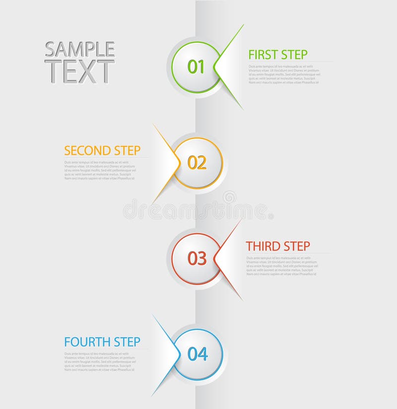 Modello di rapporto di cronologia di Infographic illustrazione di stock Modello di rapporto di cronologia di Infographic illustrazione di stock