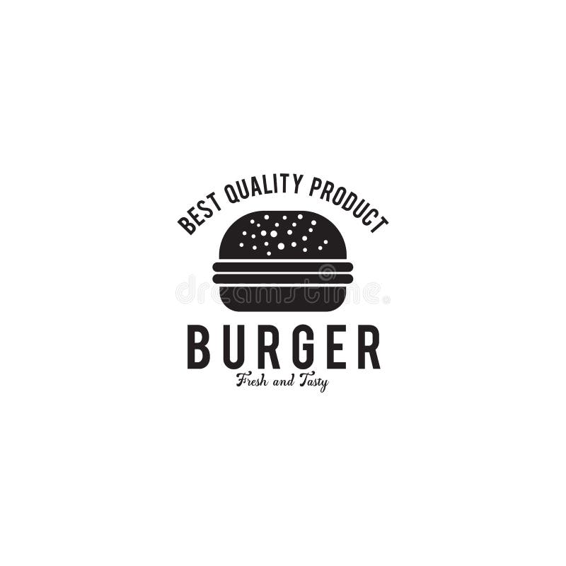 Modello di vettore di progettazione di logo del ristorante dell'hamburger illustrazione di stock Modello di vettore di progettazione di logo del ristorante dell'hamburger illustrazione di stock