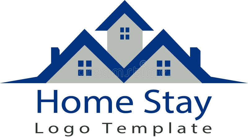 Modello domestico di logo e del bene immobile illustrazione vettoriale Modello domestico di logo e del bene immobile illustrazione vettoriale