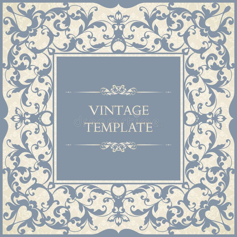 Modello elegante con la struttura decorata Merletti il modello per l'invito, la cartolina d'auguri, certificato illustrazione di stock Modello elegante con la struttura decorata Merletti il modello per l'invito, la cartolina d'auguri, certificato illustrazione di stock
