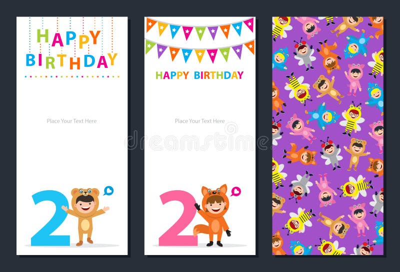 Modello felice del biglietto di auguri per il compleanno illustrazione di stock Modello felice del biglietto di auguri per il compleanno illustrazione di stock