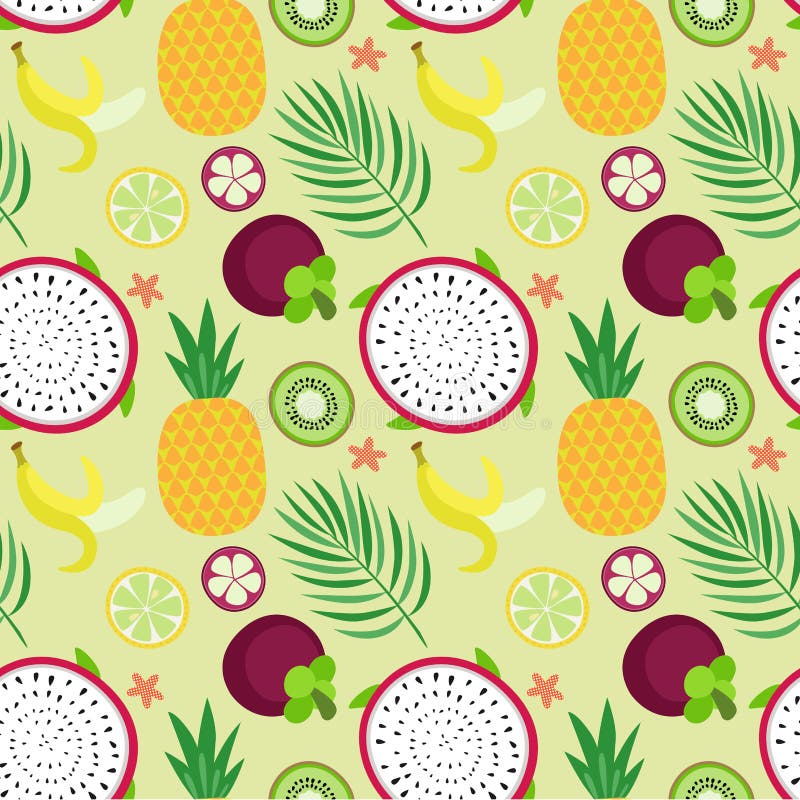 Modello fruttato su un fondo colorato illustrazione vettoriale Modello fruttato su un fondo colorato illustrazione vettoriale