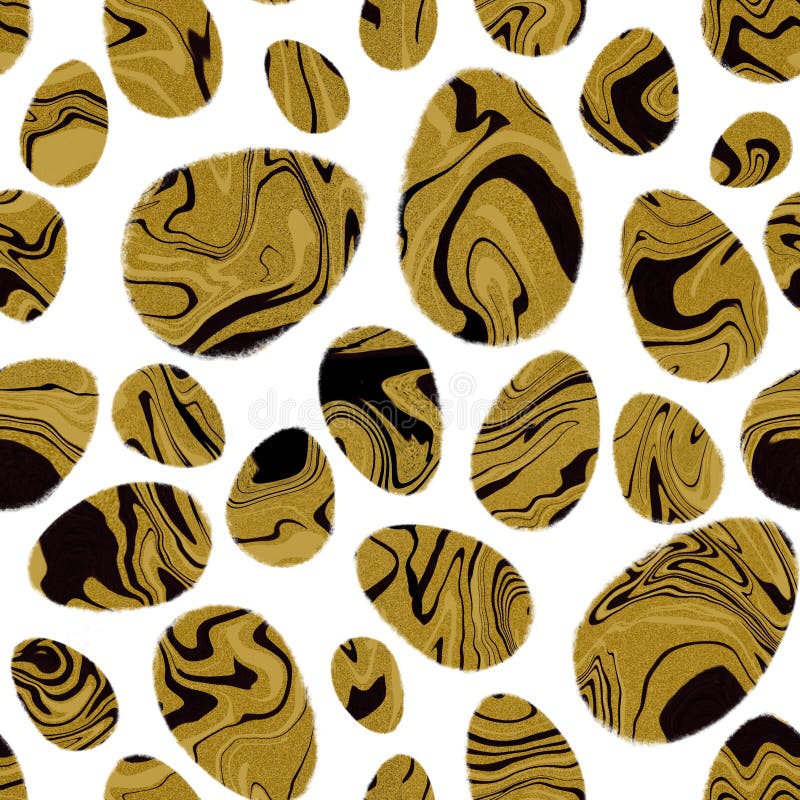 Modello liquido senza cuciture dell'oro delle uova royalty illustrazione gratis Modello liquido senza cuciture dell'oro delle uova royalty illustrazione gratis