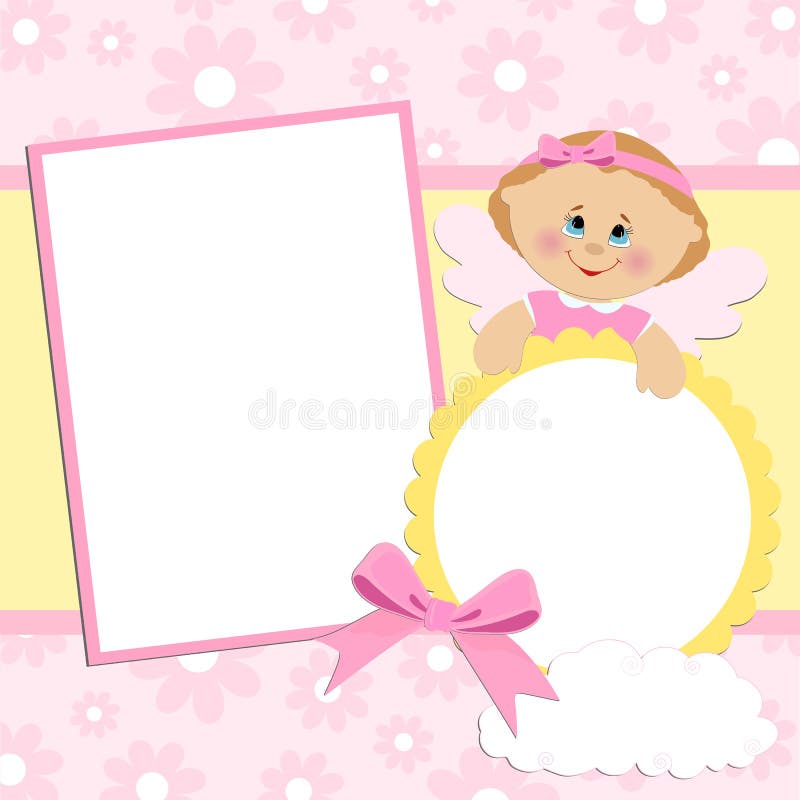 Modello per l'album di foto del bambino illustrazione vettoriale Modello per l'album di foto del bambino illustrazione vettoriale