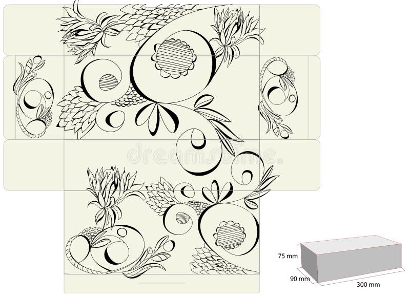 Modello per la casella royalty illustrazione gratis Modello per la casella royalty illustrazione gratis