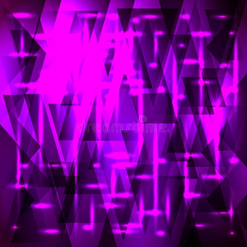 Modello porpora brillante di vettore dei cocci e dei triangoli con le stelle royalty illustrazione gratis Modello porpora brillante di vettore dei cocci e dei triangoli con le stelle royalty illustrazione gratis