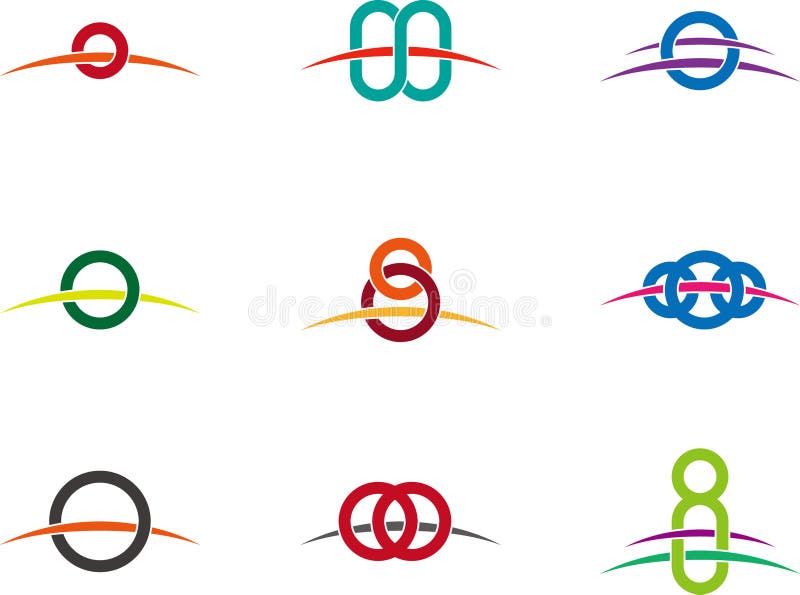 Modello rotondo di logo di vettore di progettazione. royalty illustrazione gratis Modello rotondo di logo di vettore di progettazione. royalty illustrazione gratis