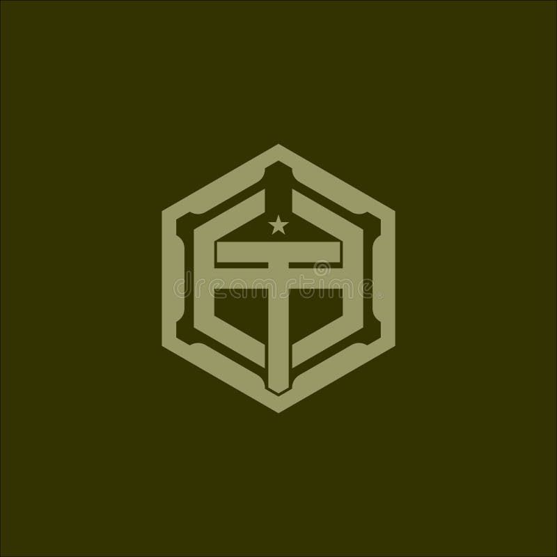 Modello rotondo di logo di vettore della lettera T e di H illustrazione di stock