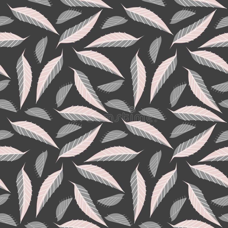 Modello senza cuciture con le foglie eleganti illustrazione di stock Modello senza cuciture con le foglie eleganti illustrazione di stock