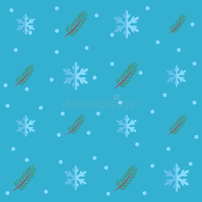 Modello senza cuciture con le icone piane di Natale Illustrazione sveglia del fumetto di vettore Fiocco di neve e ramoscello royalty illustrazione gratis Modello senza cuciture con le icone piane di Natale Illustrazione sveglia del fumetto di vettore Fiocco di neve e ramoscello royalty illustrazione gratis