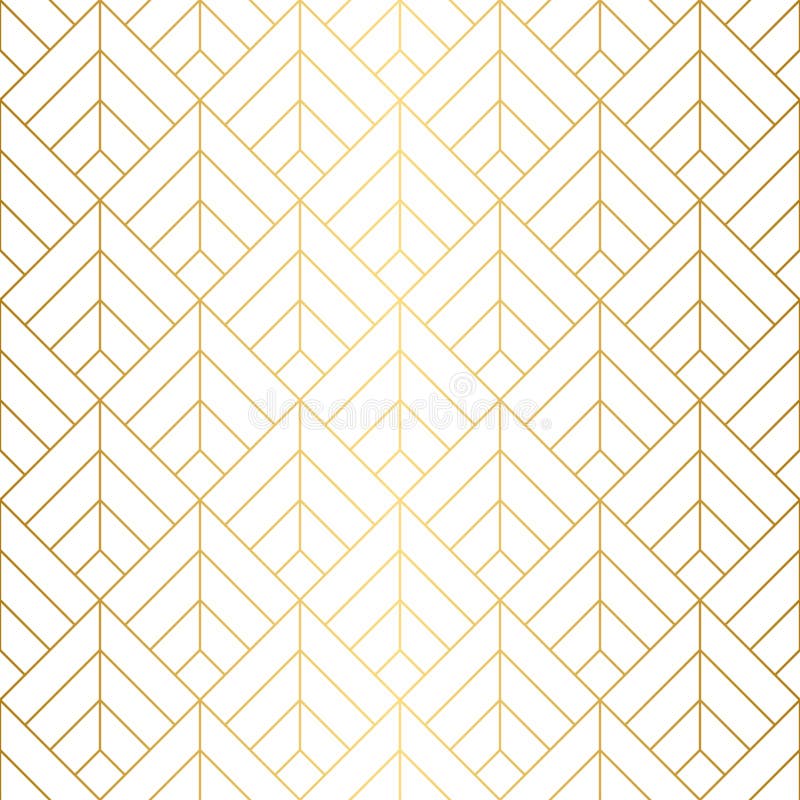 Modello senza cuciture dei quadrati geometrici con le linee minimalistic dell'oro