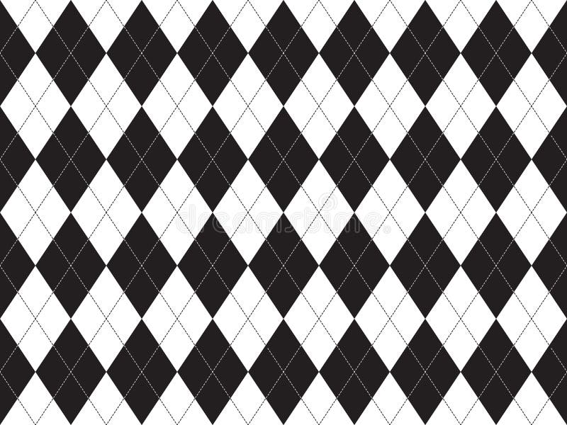 Modello senza cuciture del argyle bianco nero royalty illustrazione gratis Modello senza cuciture del argyle bianco nero royalty illustrazione gratis
