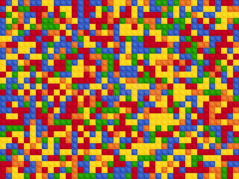 Modello senza cuciture del costruttore di plastica Colori i blocchetti astratti del fondo placcano la progettazione piana royalty illustrazione gratis Modello senza cuciture del costruttore di plastica Colori i blocchetti astratti del fondo placcano la progettazione piana royalty illustrazione gratis
