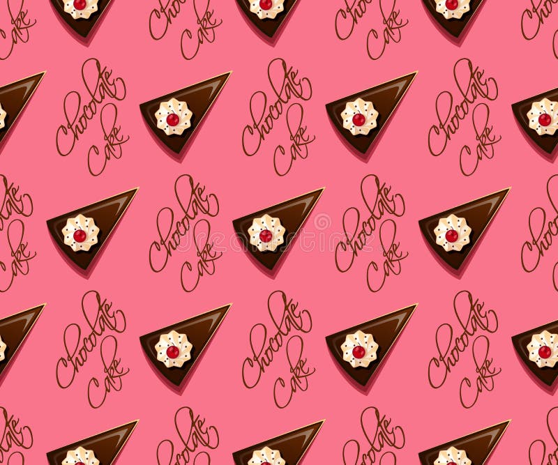 Modello senza cuciture del dolce di cioccolato royalty illustrazione gratis Modello senza cuciture del dolce di cioccolato royalty illustrazione gratis