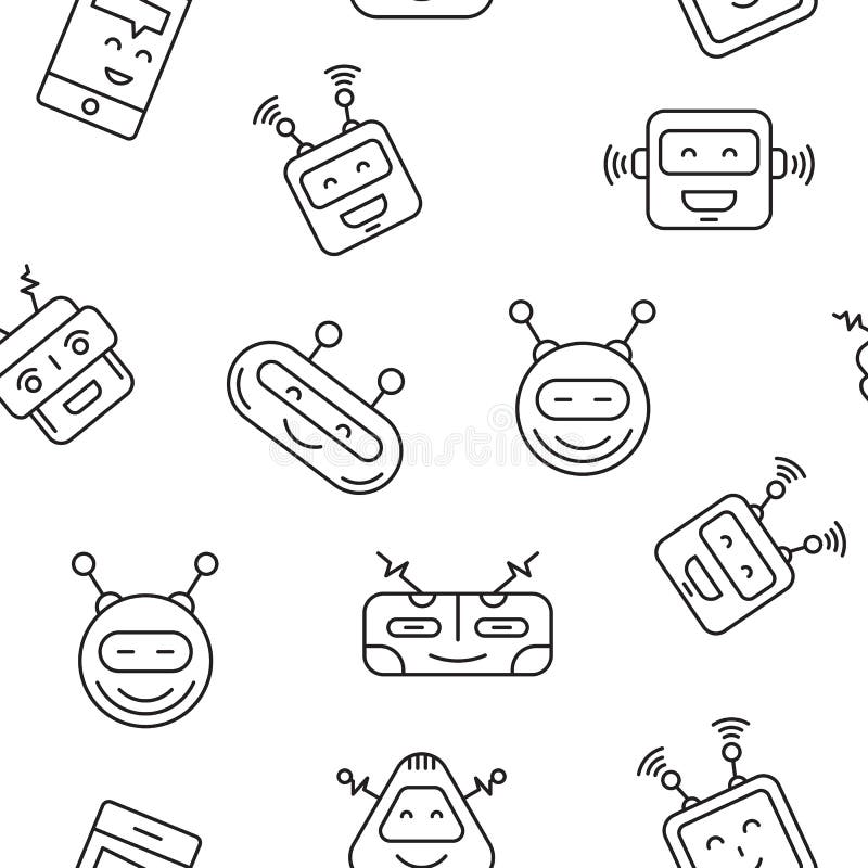 Modello senza cuciture del robot royalty illustrazione gratis Modello senza cuciture del robot royalty illustrazione gratis