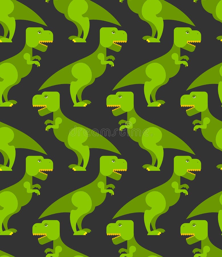 Modello senza cuciture del t-rex di tirannosauro Fondo di grande verde p royalty illustrazione gratis Modello senza cuciture del t-rex di tirannosauro Fondo di grande verde p royalty illustrazione gratis