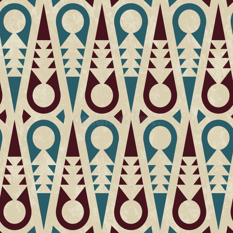 Modello senza cuciture del triangolo antico con effetto di lerciume illustrazione di stock Modello senza cuciture del triangolo antico con effetto di lerciume illustrazione di stock
