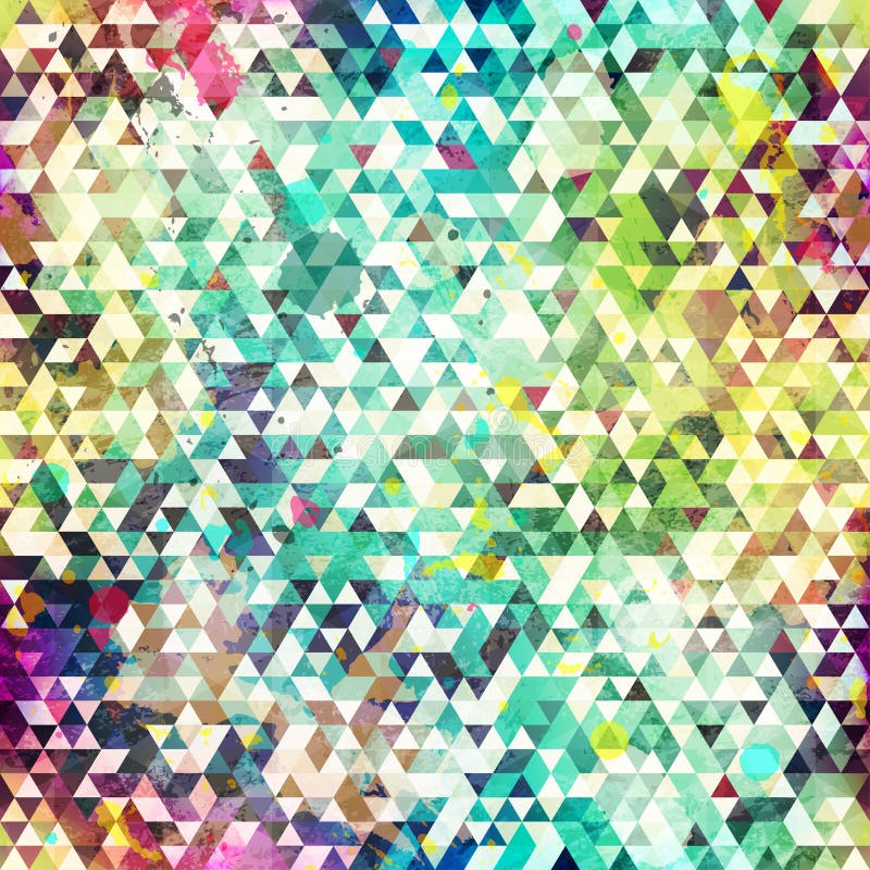 Modello senza cuciture del triangolo psichedelico illustrazione di stock Modello senza cuciture del triangolo psichedelico illustrazione di stock