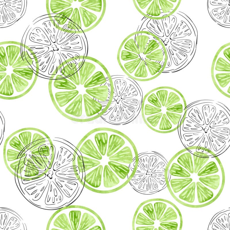 Modello senza cuciture della calce illustrazione di stock Modello senza cuciture della calce illustrazione di stock