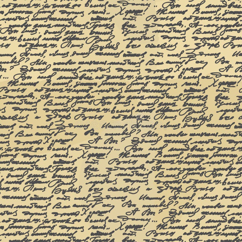 Modello senza cuciture della scrittura Vecchia lettera astratta Writi antico illustrazione vettoriale Modello senza cuciture della scrittura Vecchia lettera astratta Writi antico illustrazione vettoriale