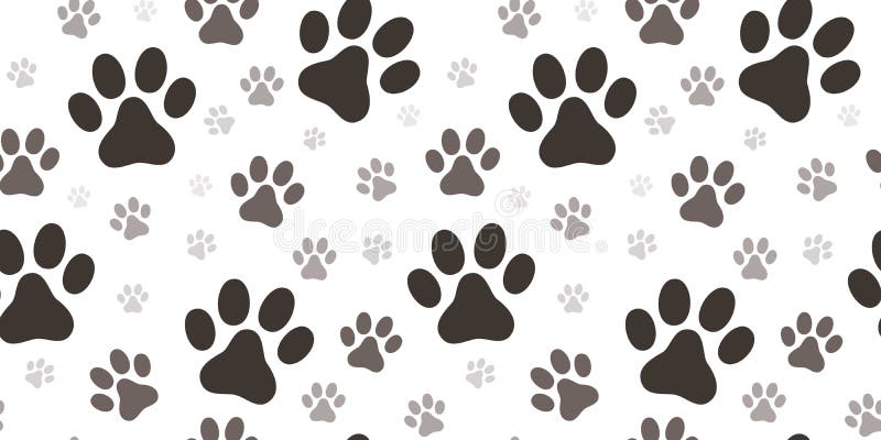 Modello senza cuciture della stampa della zampa del cane illustrazione vettoriale Modello senza cuciture della stampa della zampa del cane illustrazione vettoriale