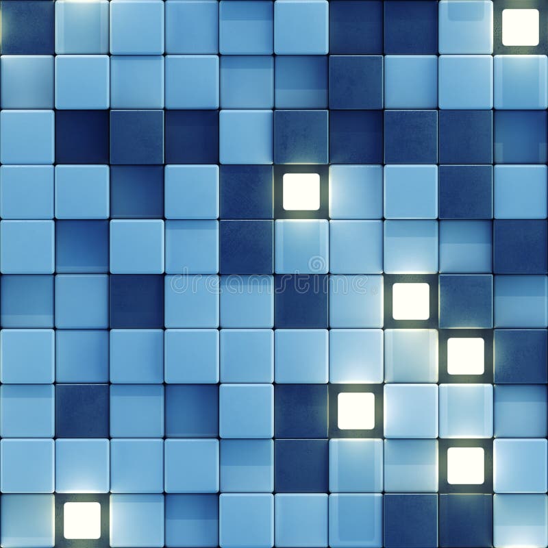 Modello senza cuciture delle mattonelle bianche e blu d'ardore 3D da rendere illustrazione vettoriale Modello senza cuciture delle mattonelle bianche e blu d'ardore 3D da rendere illustrazione vettoriale