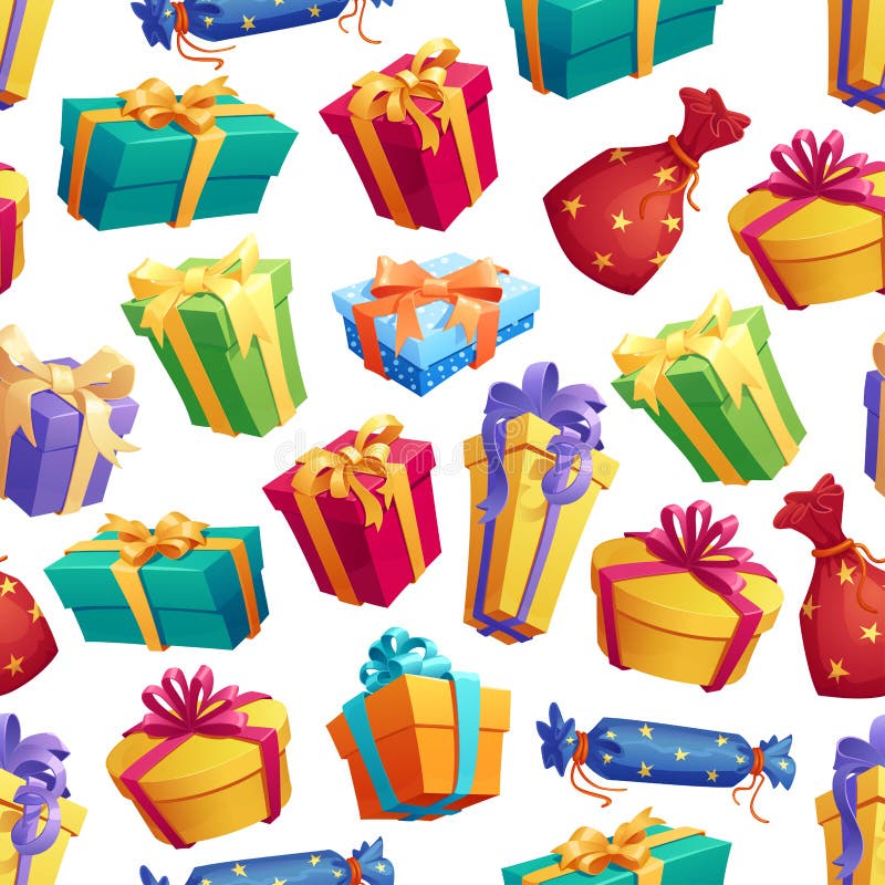 Modello senza cuciture delle scatole dei presente e dei regali royalty illustrazione gratis Modello senza cuciture delle scatole dei presente e dei regali royalty illustrazione gratis