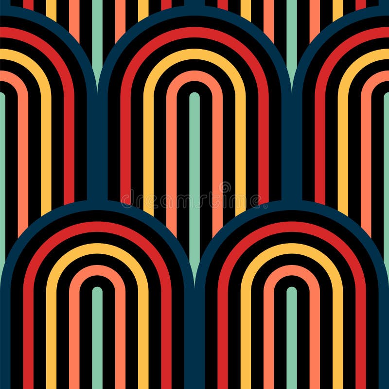 Modello senza cuciture di arte op di vettore astratto Pop art di colore, ornamento grafico Illusione ottica illustrazione vettoriale Modello senza cuciture di arte op di vettore astratto Pop art di colore, ornamento grafico Illusione ottica illustrazione vettoriale