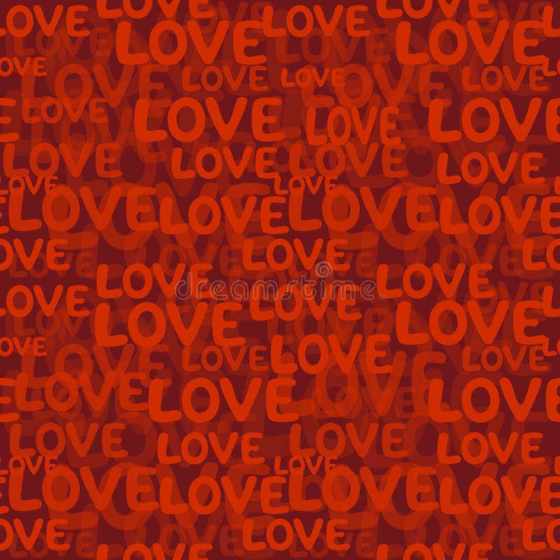 Modello senza cuciture di parola di amore royalty illustrazione gratis Modello senza cuciture di parola di amore royalty illustrazione gratis