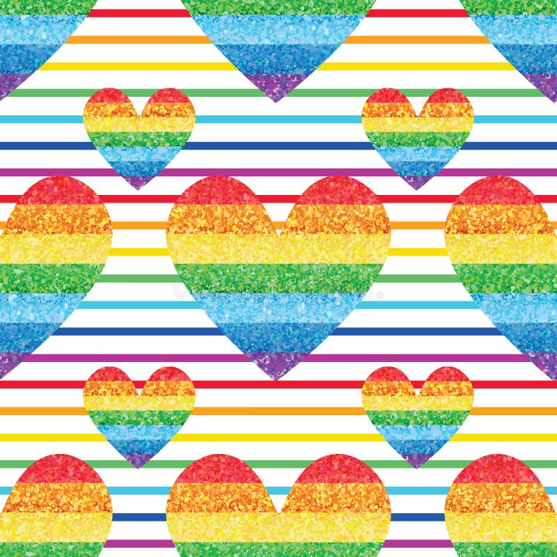 Modello senza cuciture di simmetria della banda di amore di scintillio dell'arcobaleno Modello senza cuciture di simmetria della banda di amore di scintillio dell'arcobaleno