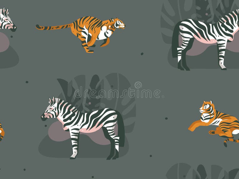 Modello senza cuciture di vettore dell'estratto del grafico dell'Africano di Safari Nature delle illustrazioni del collage orname illustrazione vettoriale Modello senza cuciture di vettore dell'estratto del grafico dell'Africano di Safari Nature delle illustrazioni del collage orname illustrazione vettoriale