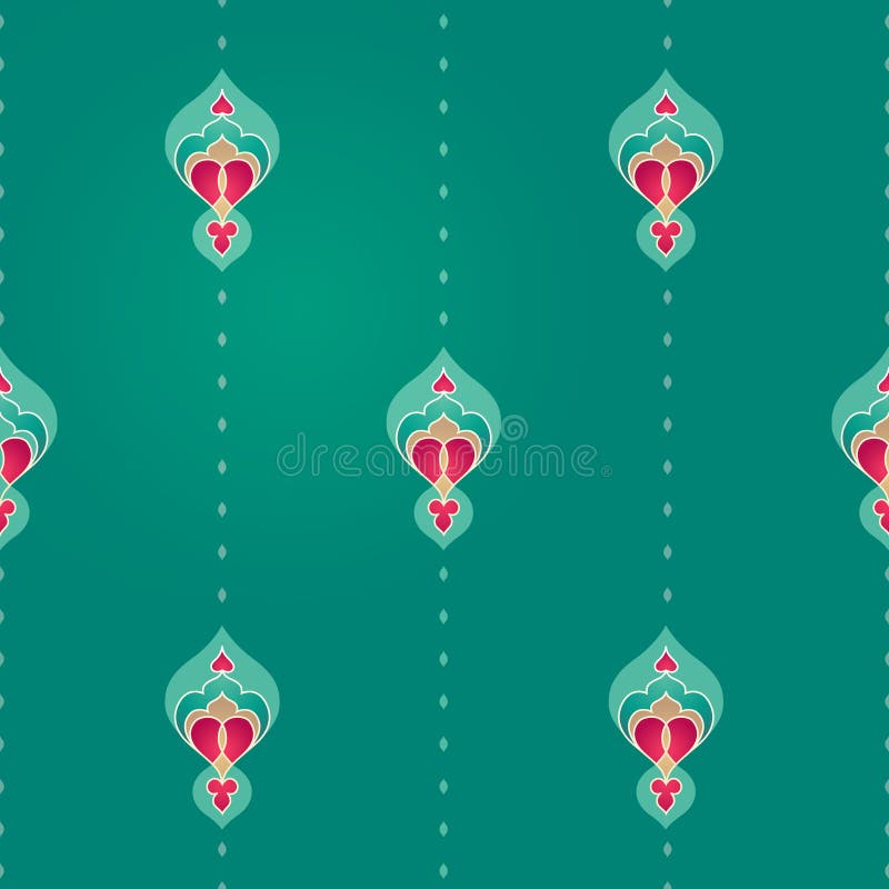 Modello senza cuciture di vettore nello stile orientale illustrazione di stock Modello senza cuciture di vettore nello stile orientale illustrazione di stock