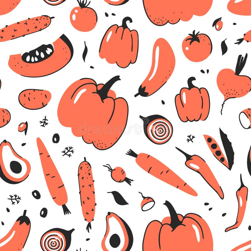 Modello senza cuciture disegnato a mano con la verdura Alimento artistico del disegno di vettore Cipolla rossa dell'illustrazione illustrazione vettoriale Modello senza cuciture disegnato a mano con la verdura Alimento artistico del disegno di vettore Cipolla rossa dell'illustrazione illustrazione vettoriale