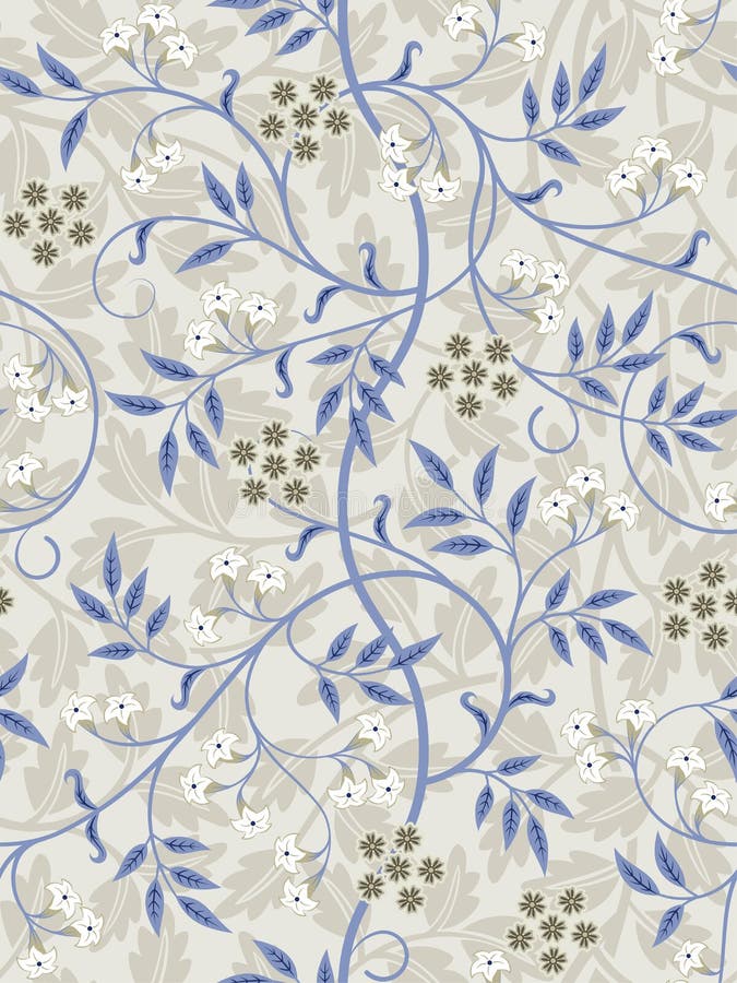 Modello senza cuciture floreale d'annata su fondo leggero Illustrazione di vettore royalty illustrazione gratis Modello senza cuciture floreale d'annata su fondo leggero Illustrazione di vettore royalty illustrazione gratis