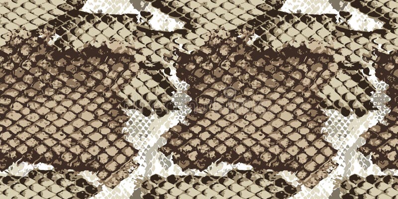 Modello senza cuciture grigio della pelle di serpente di Brown illustrazione di stock