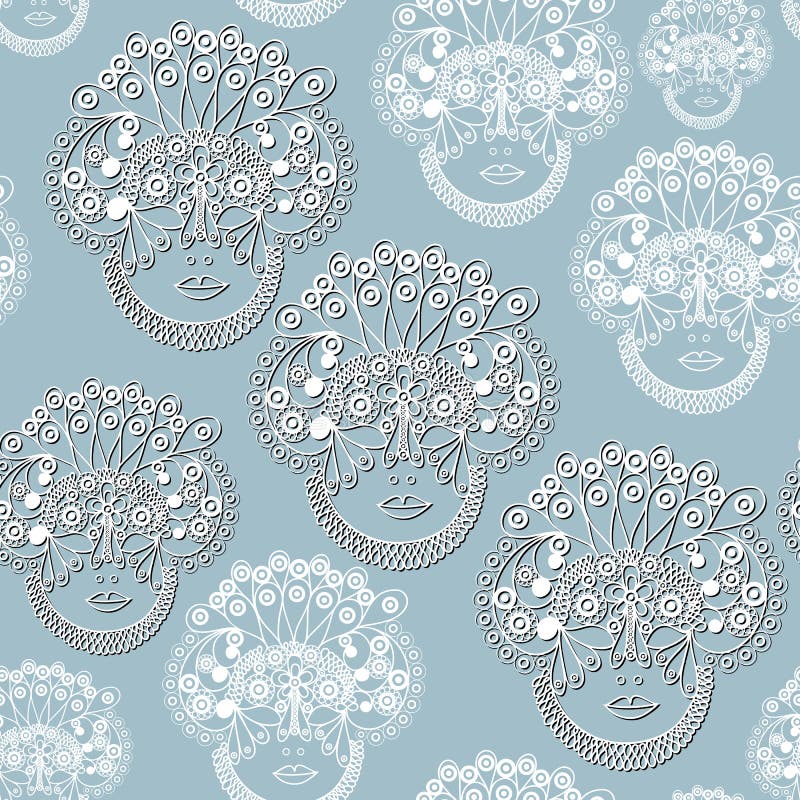 Modello senza saldatura con maschera decorativa 1 royalty illustrazione gratis Modello senza saldatura con maschera decorativa 1 royalty illustrazione gratis