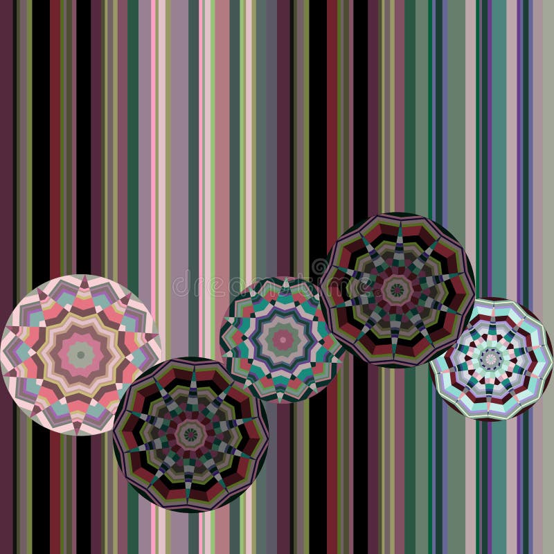 Modello a strisce senza cuciture con le mandale geometriche Bello fondo astratto royalty illustrazione gratis Modello a strisce senza cuciture con le mandale geometriche Bello fondo astratto royalty illustrazione gratis