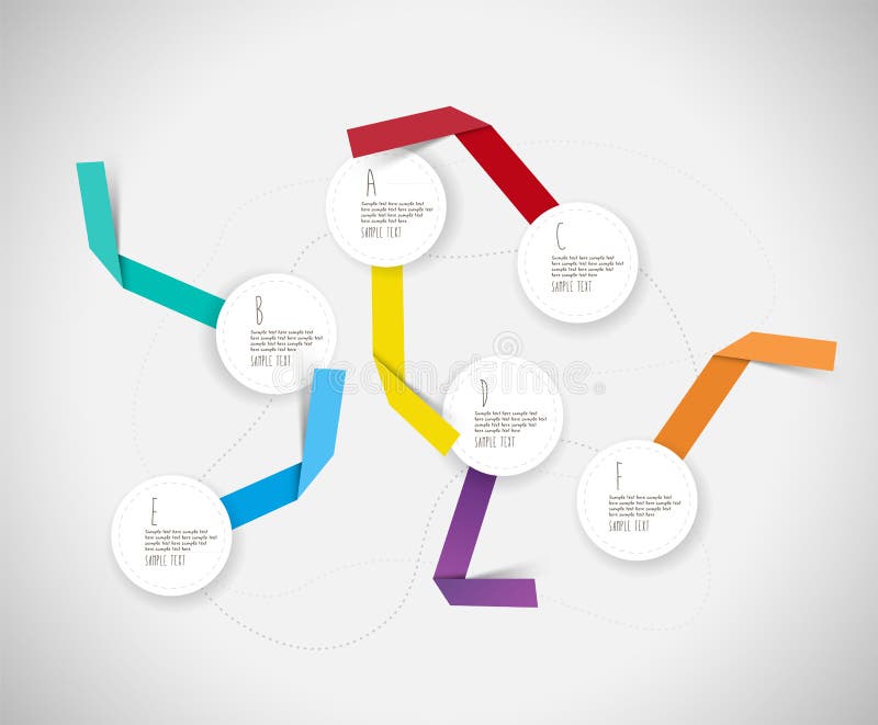 Modello variopinto di Infographic con i cerchi illustrazione vettoriale Modello variopinto di Infographic con i cerchi illustrazione vettoriale