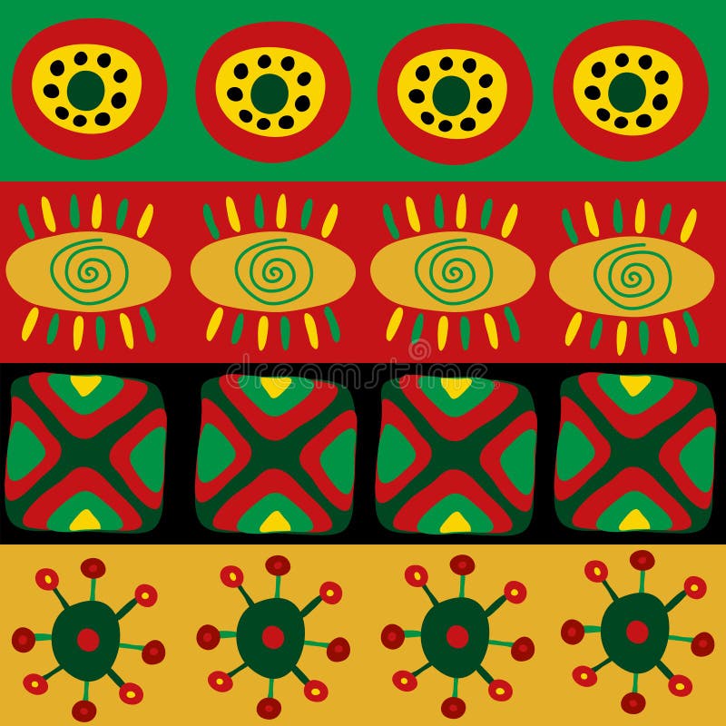 Modelo africano étnico con el ornamento stock de ilustración Modelo africano étnico con el ornamento stock de ilustración