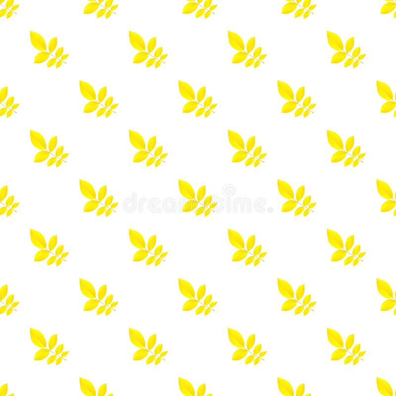 Modelo amarillo de la hoja del otoño inconsútil stock de ilustración Modelo amarillo de la hoja del otoño inconsútil stock de ilustración