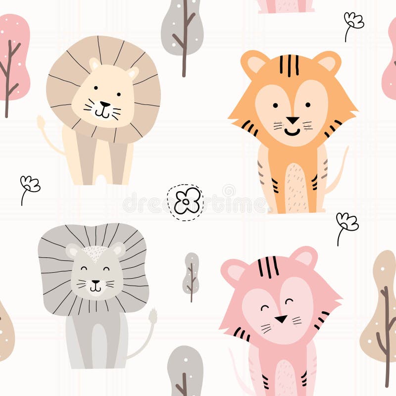 Modelo animal lindo exhausto de la mano stock de ilustración Modelo animal lindo exhausto de la mano stock de ilustración
