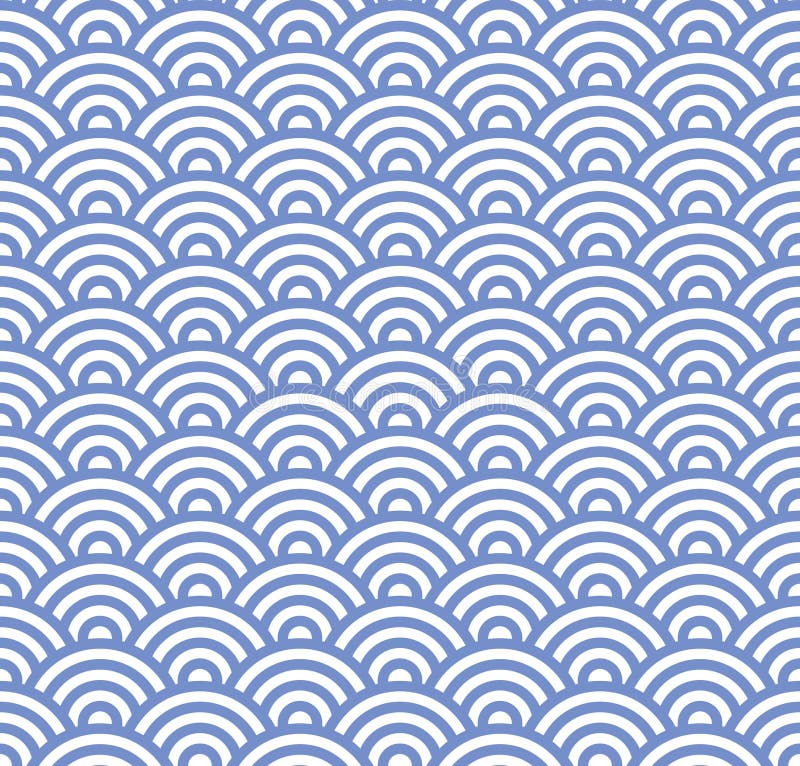 Wave Seamless Blue Pattern. Simple Vector Illustration. Wave Seamless Blue Pattern. Simple Vector Illustration
