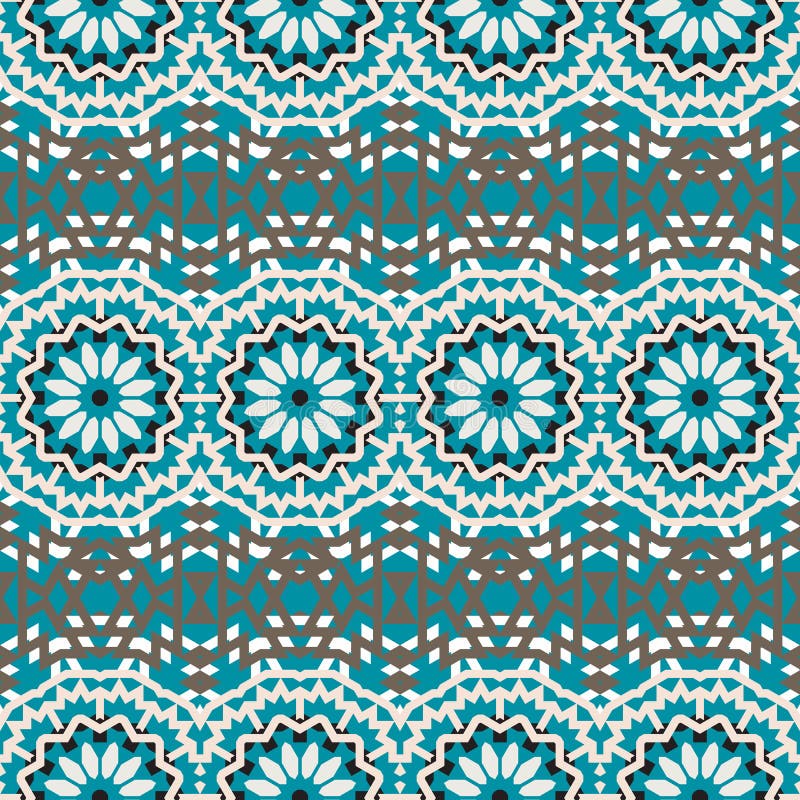 Modelo bohemio colorido étnico del vector stock de ilustración Modelo bohemio colorido étnico del vector stock de ilustración