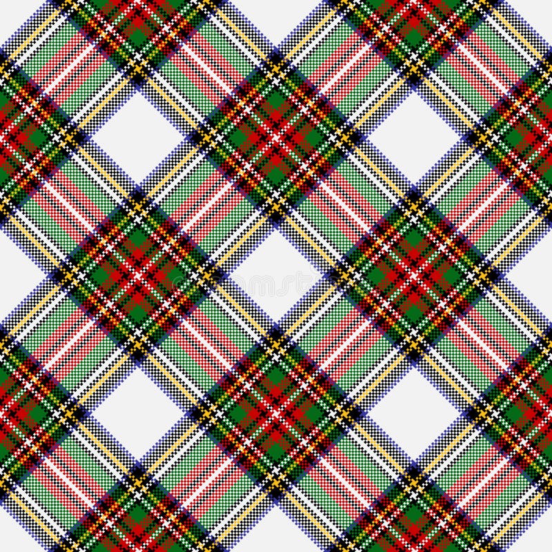 padrão xadrez tartan tradicional em branco, preto e vermelho