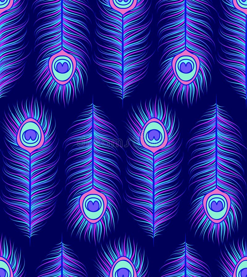 Modelo con las plumas coloridas del pavo real ilustración del vector Modelo con las plumas coloridas del pavo real ilustración del vector