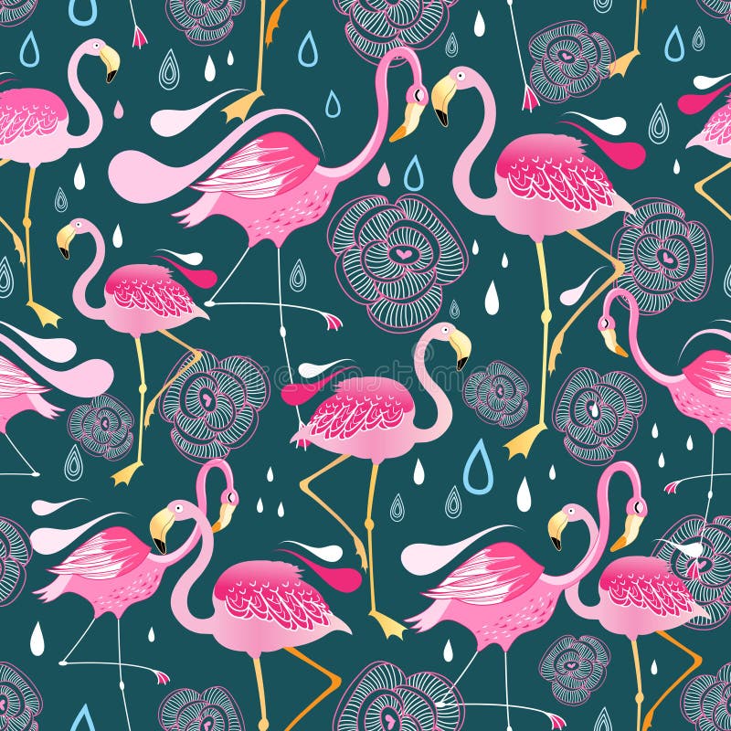 Modelo con los flamencos libre illustration Modelo con los flamencos libre illustration