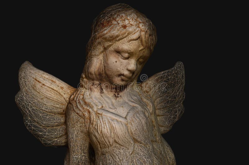 modelo 3D de la estatua del jardín del ángel fotografía de archivo libre de regalías modelo 3D de la estatua del jardín del ángel fotografía de archivo libre de regalías