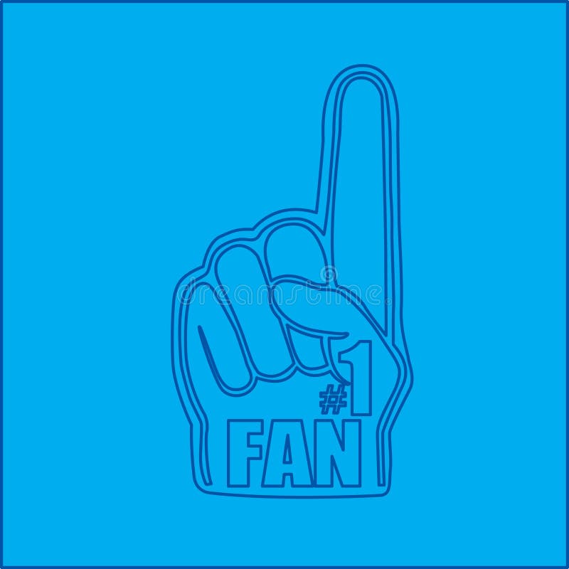 Blueprint of a foam fan hand. Blueprint of a foam fan hand